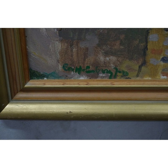Image 1 of Zweeds vintage schilderij van Eva Holmberg-Jacobsson, jaren 1960