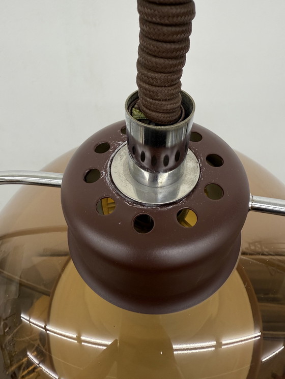 Image 1 of Space Age Hanging Lamp Mushroom Vintage 1970S