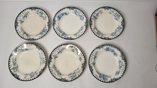 6 Assiettes Creuses (Terre De Fer) / Compagnie Franco Anglaise