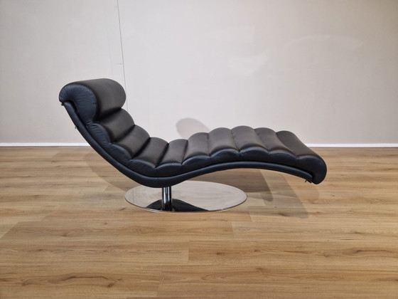 Image 1 of Montel Lounge Chair- Chaise- Fauteuil -Zwart - Leder - Design 