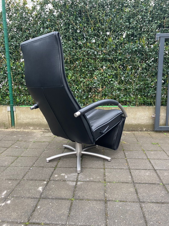 Image 1 of Jori Mensana, zwart lederen relax fauteuil Medi Mono-move