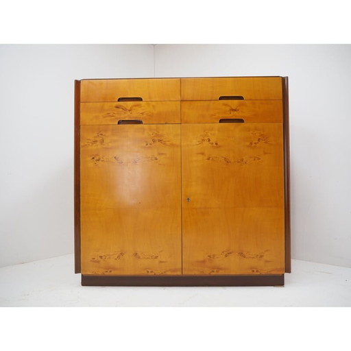 Vintage houten ladekast, Tsjechoslowakije 1960