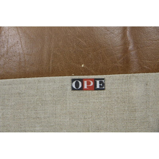 Image 1 of Vintage Minerva draaifauteuil in rozenhout en leer van Torbjørn Afdal, Zweden 1960