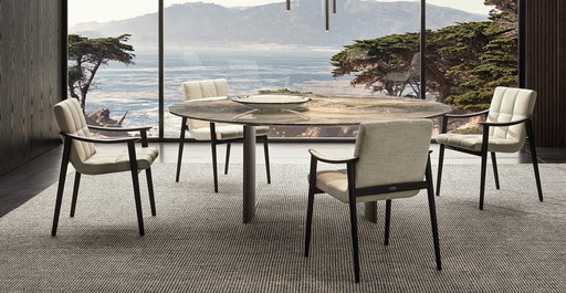 4X Minotti Fynn Dining Chair In Leder Aspen Lp 13.000,-