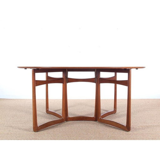 Vintage Scandinavische tafel in massief teakhout van Peter Hvidt en Orla Mølgaard Nielsen, 1960