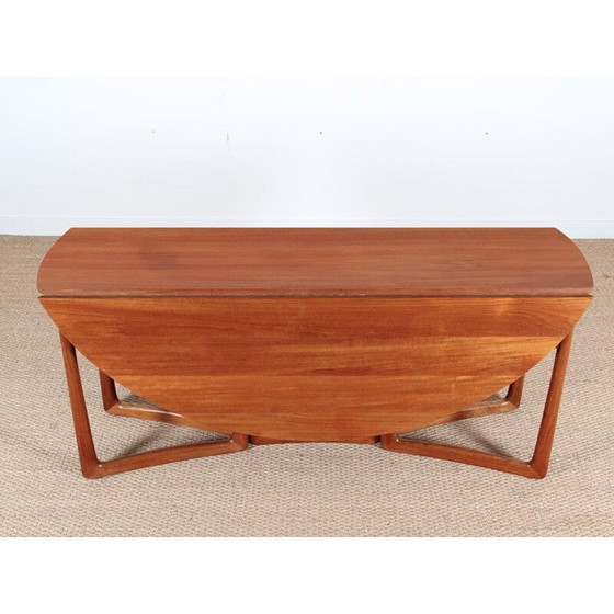 Image 1 of Vintage Scandinavische tafel in massief teakhout van Peter Hvidt en Orla Mølgaard Nielsen, 1960