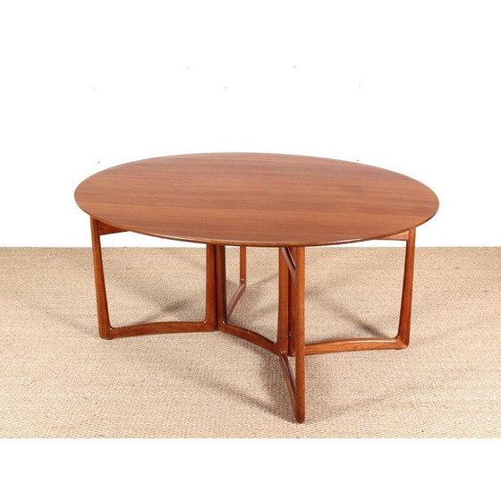 Image 1 of Vintage Scandinavische tafel in massief teakhout van Peter Hvidt en Orla Mølgaard Nielsen, 1960