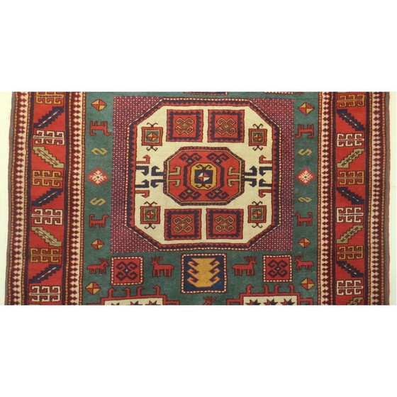 Image 1 of Vintage Kazak Karachopf tapijt met geometrische tekening, 1920-1930