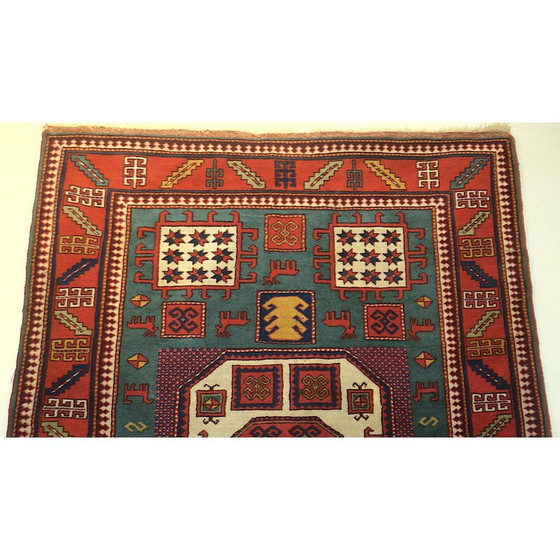 Image 1 of Vintage Kazak Karachopf tapijt met geometrische tekening, 1920-1930