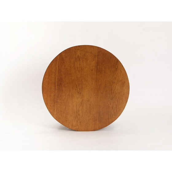 Image 1 of Vintage eikenfineer en stalen salontafel, 1950