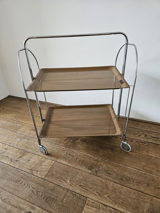 Image 1 of Mid Century opvouwbare trolley