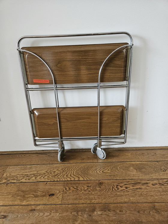 Image 1 of Mid Century opvouwbare trolley