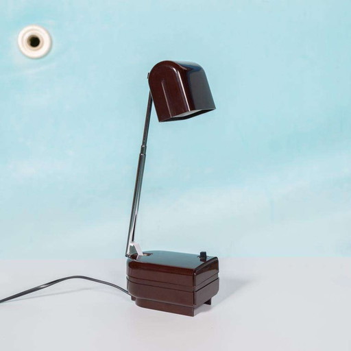 Space age bureaulamp 70s, vintage travel table light