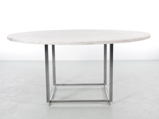 Scandinavische eettafel Pk-54 met verlengstukken van Poul Kjaerholm voor E. Kold Christensen. Originele editie