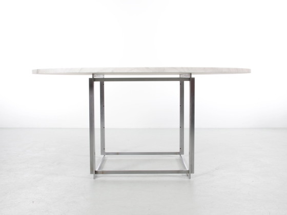 Image 1 of Scandinavische eettafel Pk-54 met verlengstukken van Poul Kjaerholm voor E. Kold Christensen. Originele editie