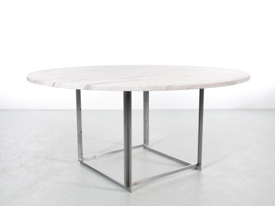 Image 1 of Scandinavische eettafel Pk-54 met verlengstukken van Poul Kjaerholm voor E. Kold Christensen. Originele editie
