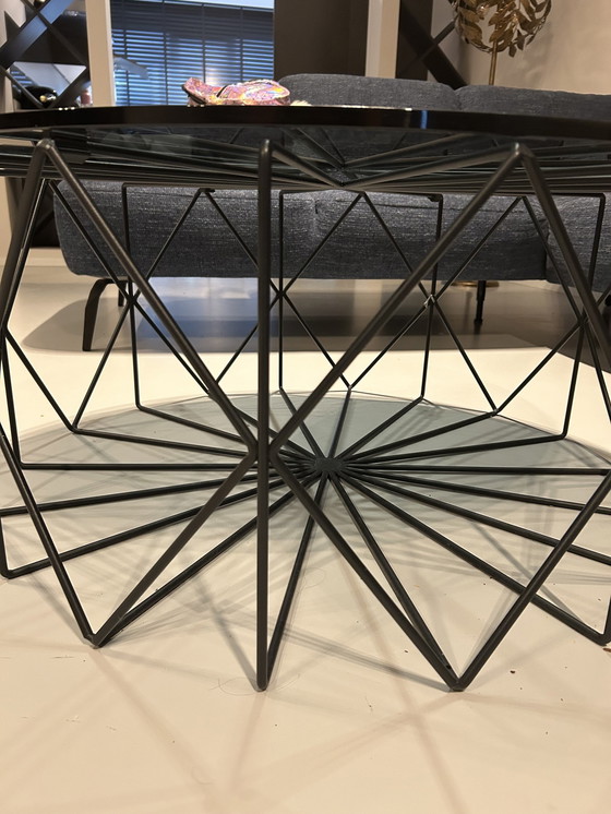 Image 1 of Moderne Salon Tafel Zwart Glas