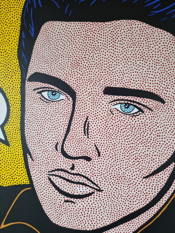 Image 1 of Frances Eckhardt - Pop art schilderij Elvis 80x80