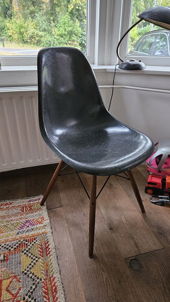 Image 1 of 4x Dsw Eames Glassfiber Stoelen Vintage