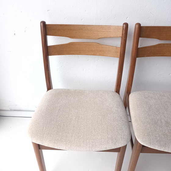 Image 1 of 5x Vintage mid century eetkamerstoelen