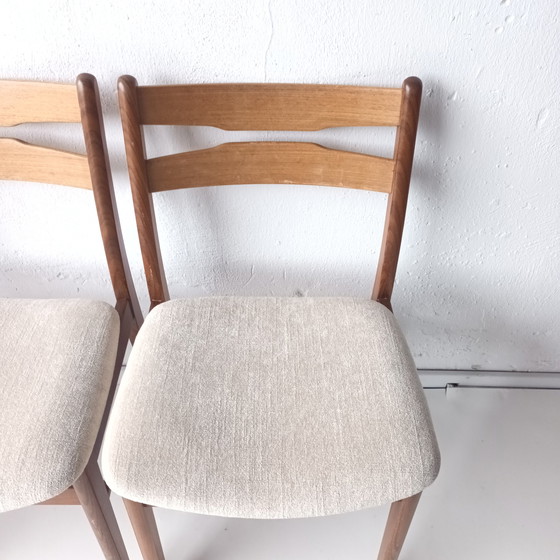 Image 1 of 5x Vintage mid century eetkamerstoelen