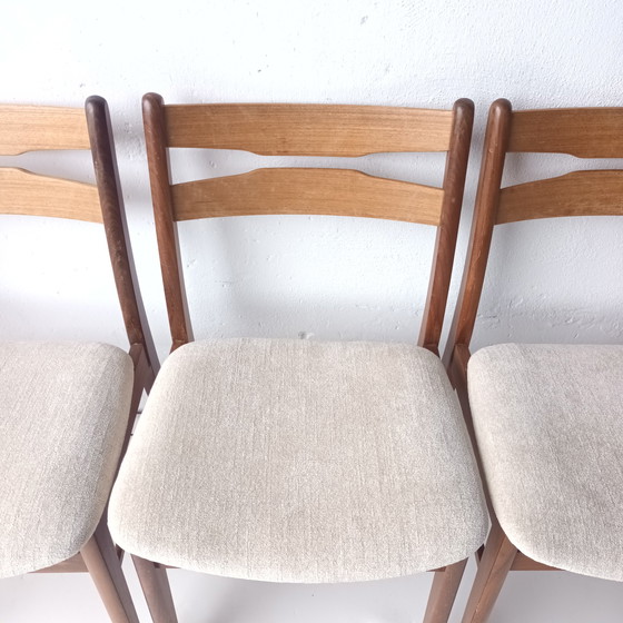 Image 1 of 5x Vintage mid century eetkamerstoelen