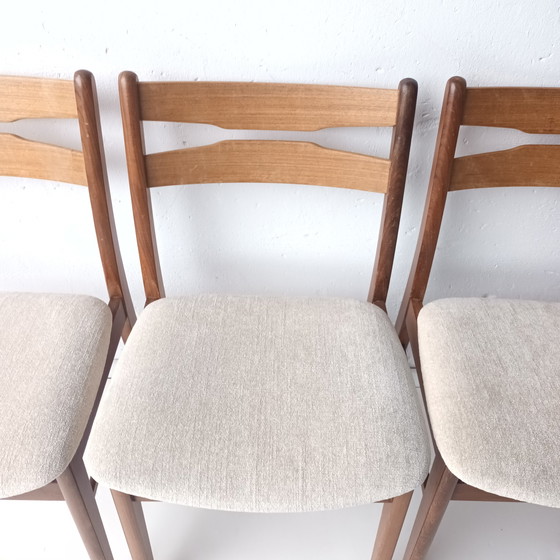 Image 1 of 5x Vintage mid century eetkamerstoelen