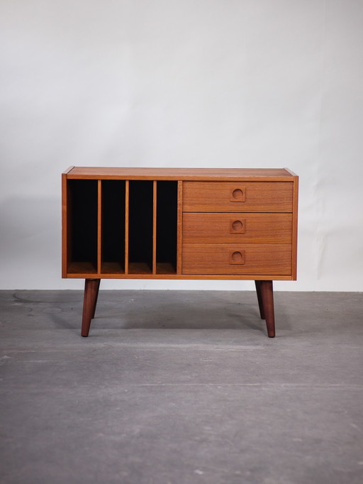 Platenkast LP-kastje teak Deens vintage