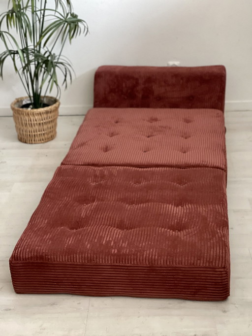 Vintage rib fauteuil slaapfauteuil