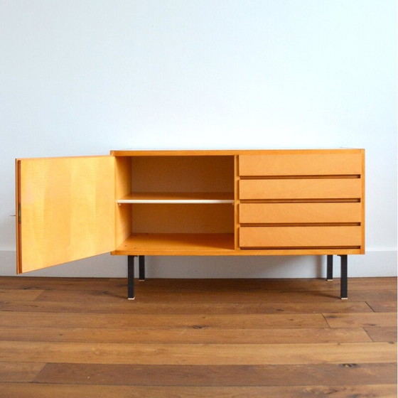 Image 1 of Vintage dressoir van gelakt berkenfineer en metaal, Duitsland 1960