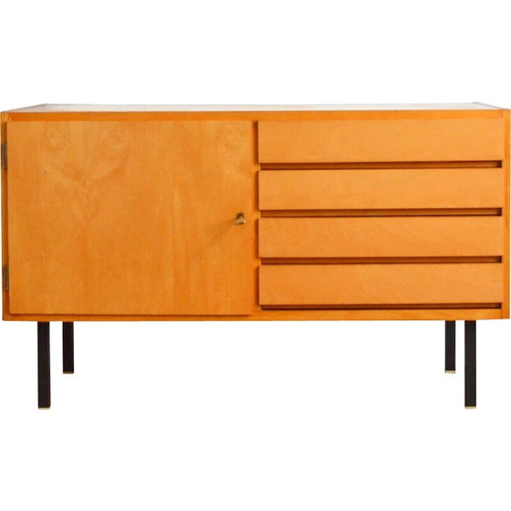 Image 1 of Vintage dressoir van gelakt berkenfineer en metaal, Duitsland 1960