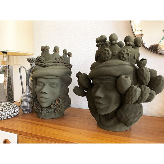 Image 1 of Vintage terracotta vaas van Stefania Boemi, Sicilië 2010