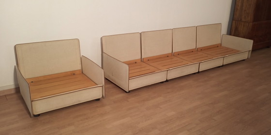 Image 1 of Modulaire sofa van Riccardo Arbizzoni voor Zanotta 1978. Redifiori Model Set Van 5