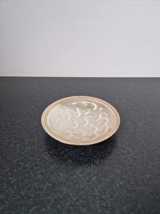 Vintage Verzilverd Schaaltje Voor Sieraden / Ketting Etc