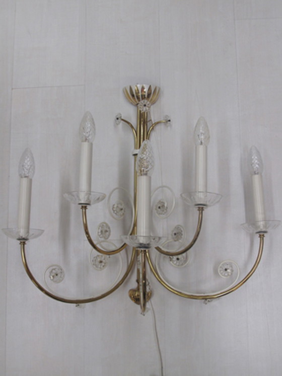 Image 1 of Vintage kroonluchter wandlamp