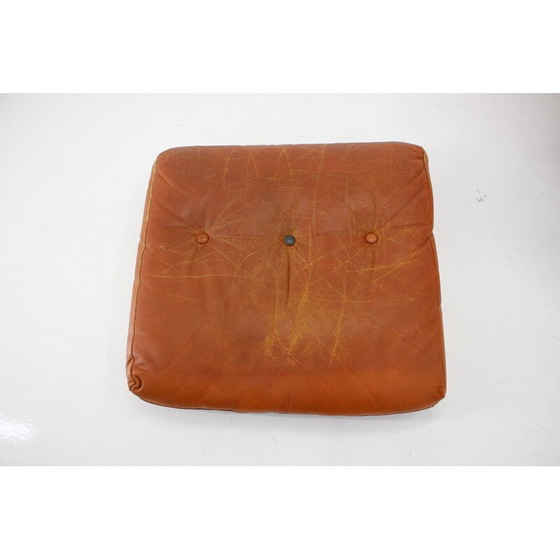 Image 1 of Vintage leren draaifauteuil van Nili Stoppmobler, Denemarken 1970