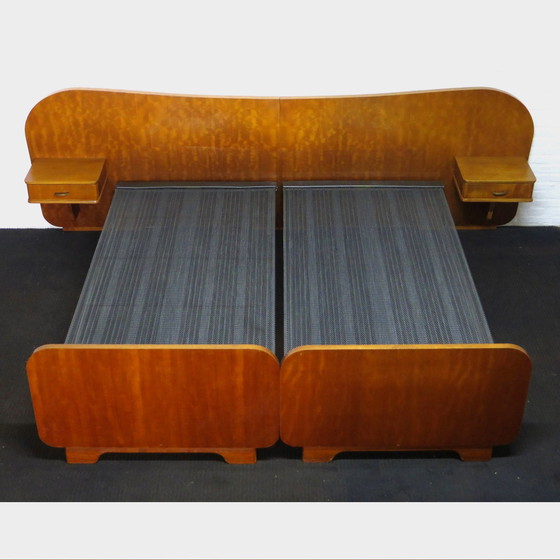 Image 1 of Vintage mid century design bed met nachtkastjes