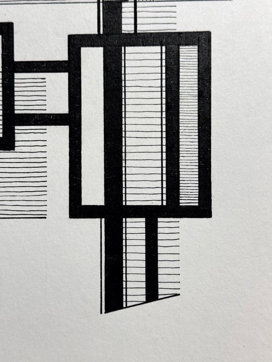 Image 1 of Geometrisch tweeluik (inkt) - Eugene Eechaut (1928-2019)