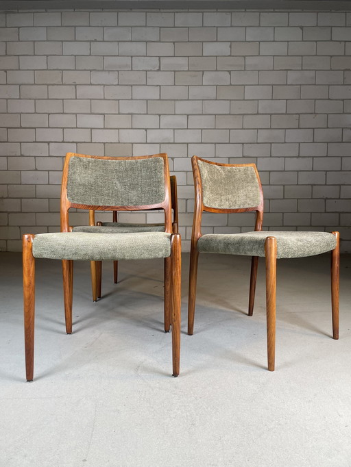 4X Niels Moller Model 80 Eetkamerstoelen