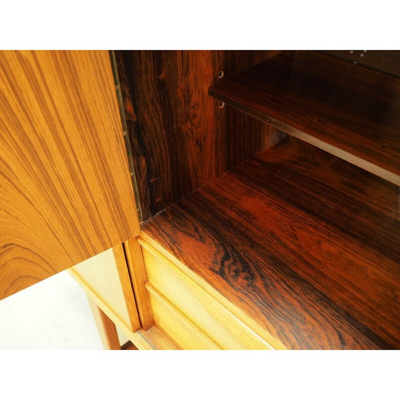 Image 1 of Vintage hoog dressoir in teakfineer, Denemarken 1960