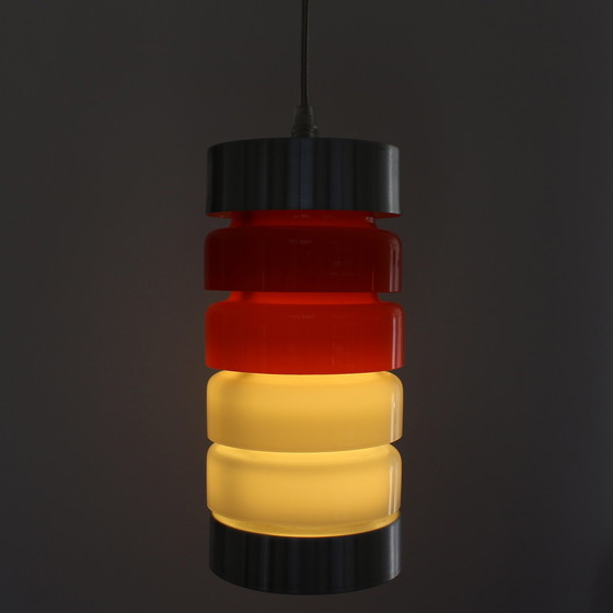 Image 1 of Retro glazen hanglamp