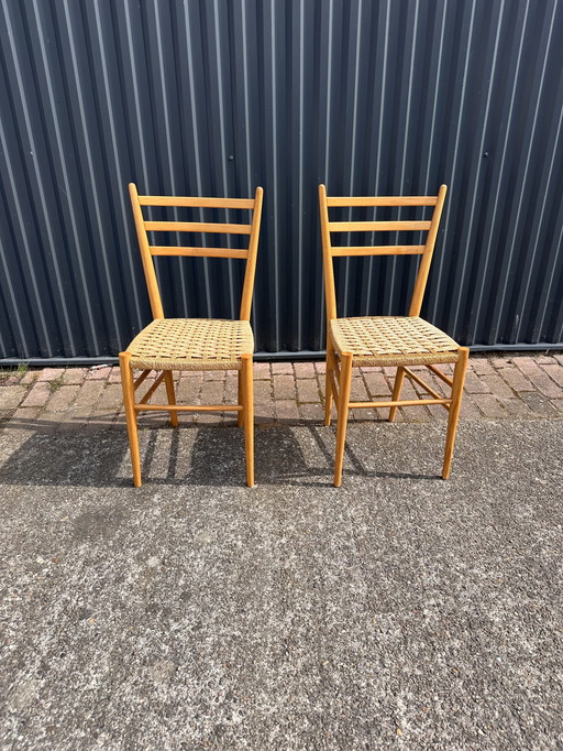 2 x Vintage stoelen 