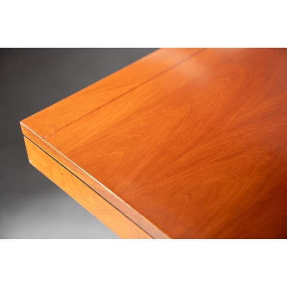 Image 1 of Vintage kersenfineer tafel met verlengstuk, 1980