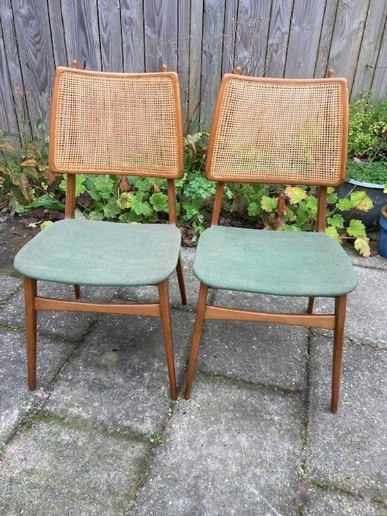 Image 1 of Vintage Set Eetkamer Stoelen