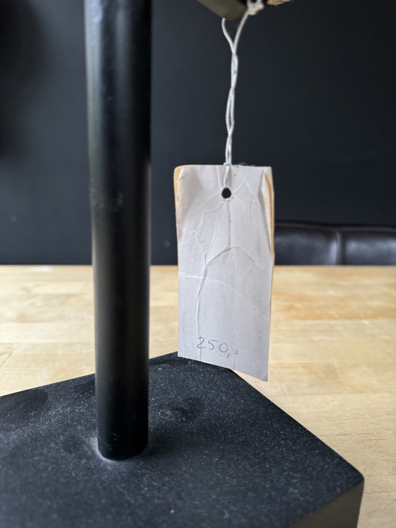 Image 1 of Carved Wooden Buffalo Head On A Metal Stand