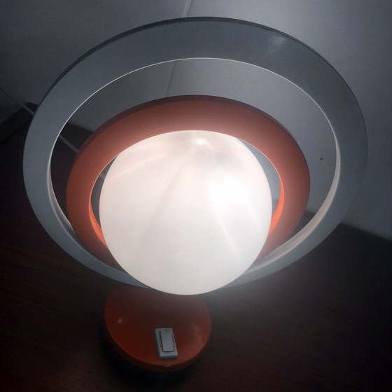 Image 1 of Paar Vintage Tafellampen - Ruimtetijdperk - Saturnus - Staal - 1960