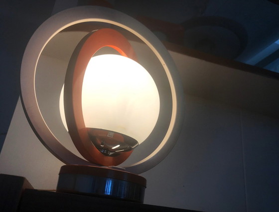 Image 1 of Paar Vintage Tafellampen - Ruimtetijdperk - Saturnus - Staal - 1960