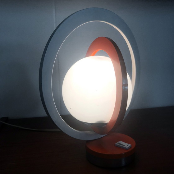 Image 1 of Paar Vintage Tafellampen - Ruimtetijdperk - Saturnus - Staal - 1960