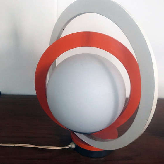 Image 1 of Paar Vintage Tafellampen - Ruimtetijdperk - Saturnus - Staal - 1960