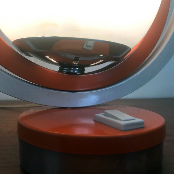 Image 1 of Paar Vintage Tafellampen - Ruimtetijdperk - Saturnus - Staal - 1960